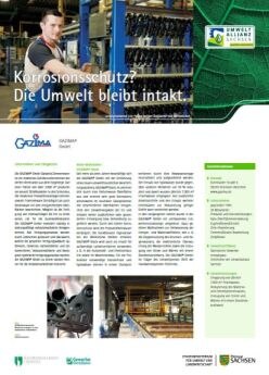 Plakat: Best Practice Beispiel - hier GAZIMA GmbH aus Grünhain-Beierfeld