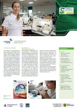 Plakat: Best Practice Beispiel - hier Lorenz Dental Leipzig GmbH & Co. KG aus Taucha
